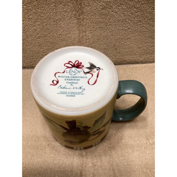 Lenox Winter Greetings Everyday Cardinal Coffee Mug Dishwasher Microwave Safe - Picture 6 of 8